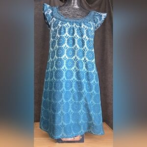 Blue Patterned Skirt